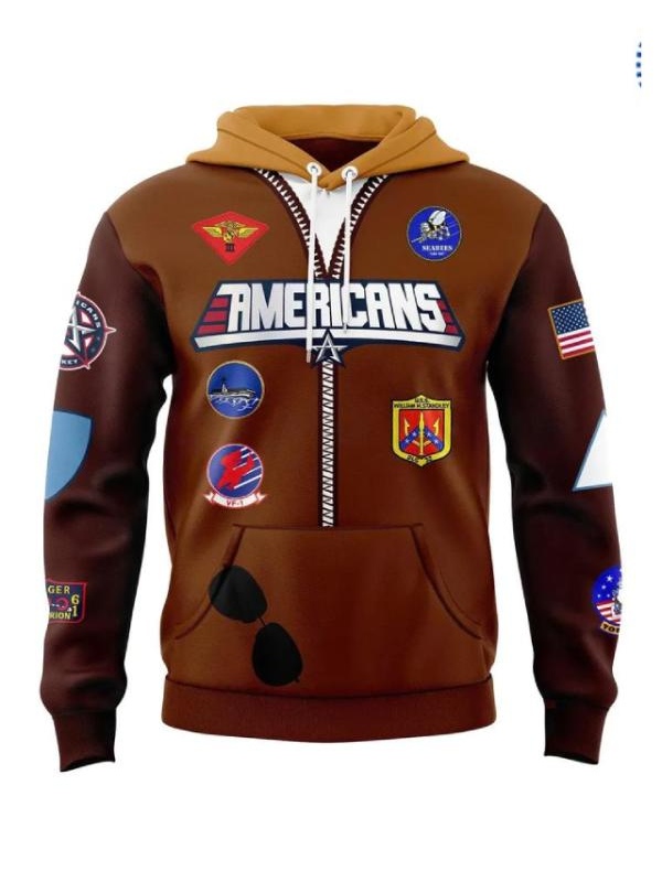 Allen-Americans-Hockey-2026-Brown-Hoodie