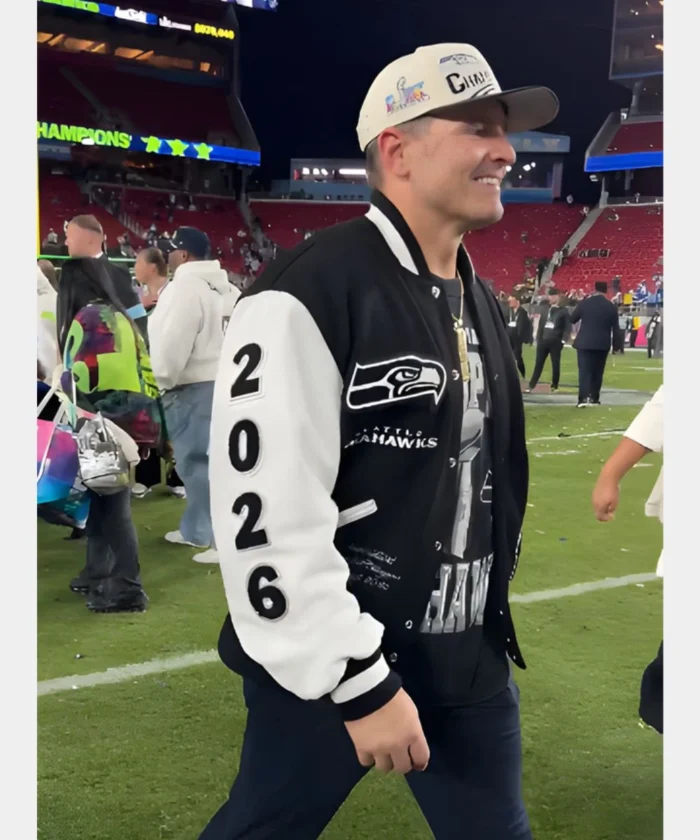 American-Football-Coach-2026-Mike-Macdonald-Seattle-Seahawks-Nike-Super-Bowl-LX-Champions-Black-White-Jacket