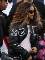 Blue-Ivy-Super-Bowl-2026-Black-Varsity-Jacket