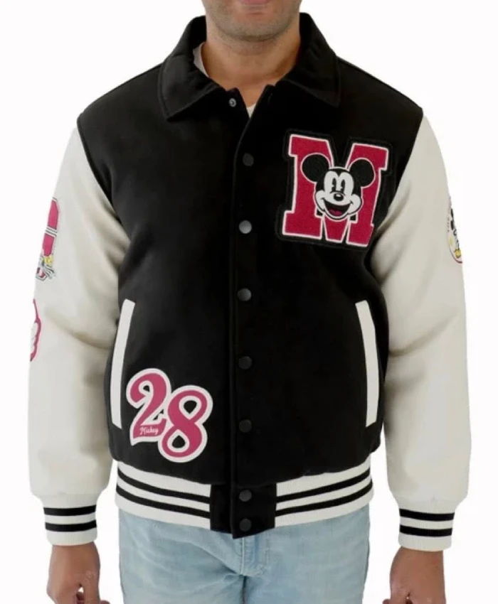 Costco-x-Disney-Black-Wool-Varsity-Bomber-Jacket-On-Sale