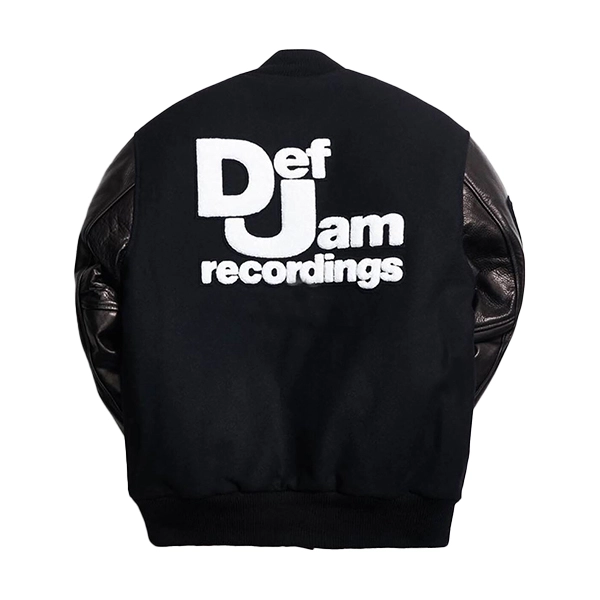 Def Jam Black Letterman Varsity Jacket