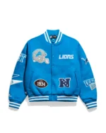 DetroitLionsPennantVarsityJacketFront