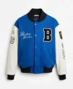 Get-Adidas-Boston-Marathon-2026-Blue-and-White-Wool-Varsity-Jacket