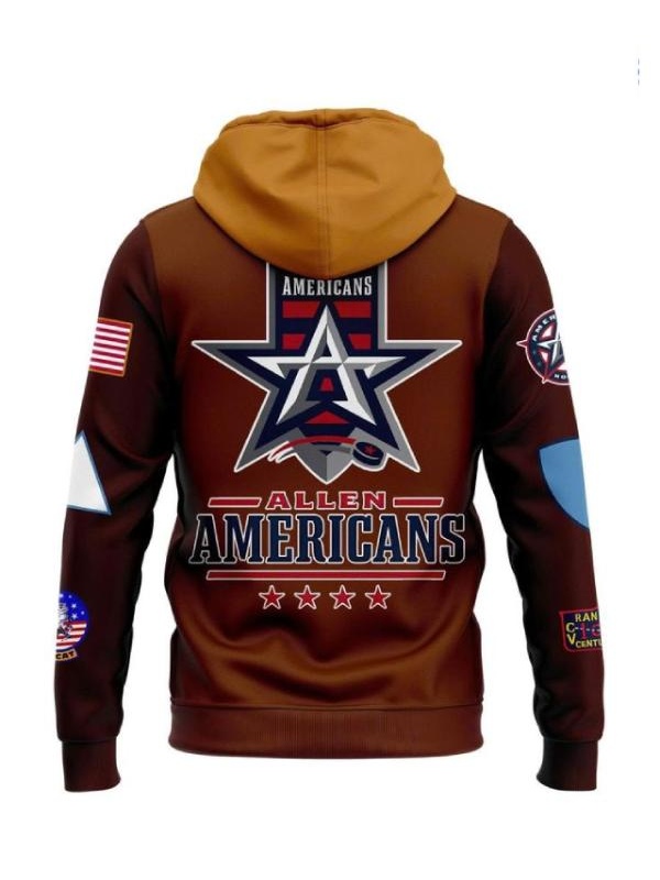 Allen-Americans-Hockey-2026-Unisex-Brown-Hoodie