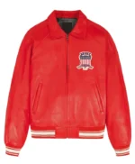 Red-Avirex-Bomber-Varsity-Leather-Jacket-For-Men-and-Women