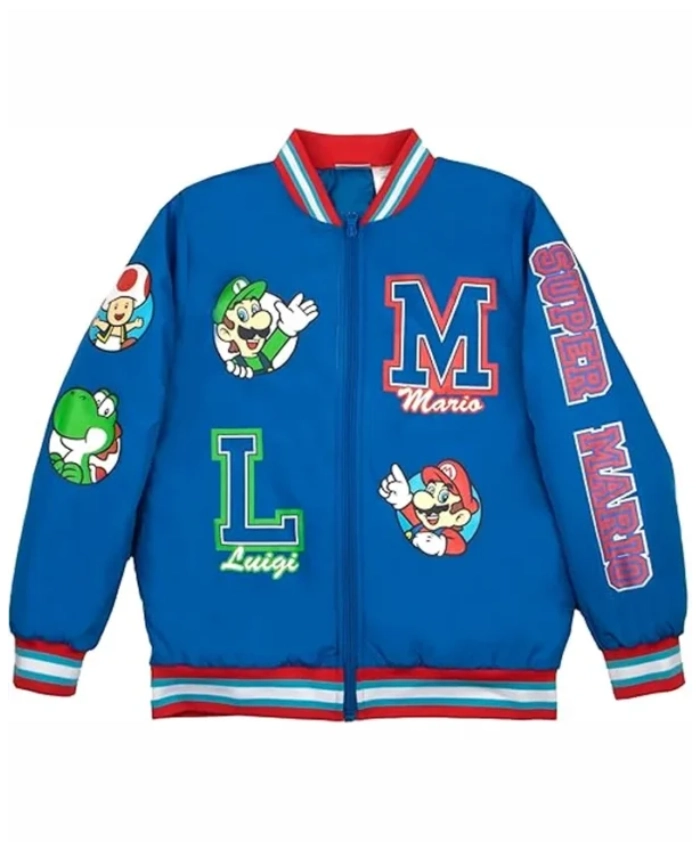 Super-Mario-x-Nintendo-Limited-Edition-Blue-Bomber-Jacket-For-Sale