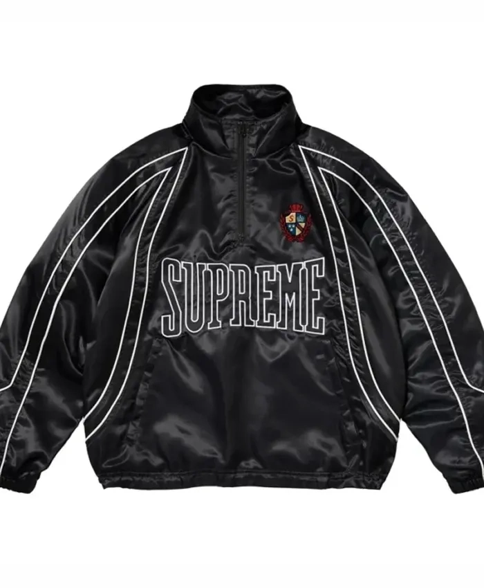 Supreme-Satin-Trim-29-International-Black-Quarter-Zip-Pullover-Jacket
