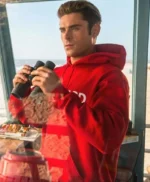 Zac-Efron-TV-Series-Baywatch-Matt-Brody-Red-Lifeguard-Hoodie-for-Unisex