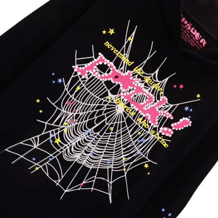 Black SP5DER PNK Hoodie – Trendy and Comfortable