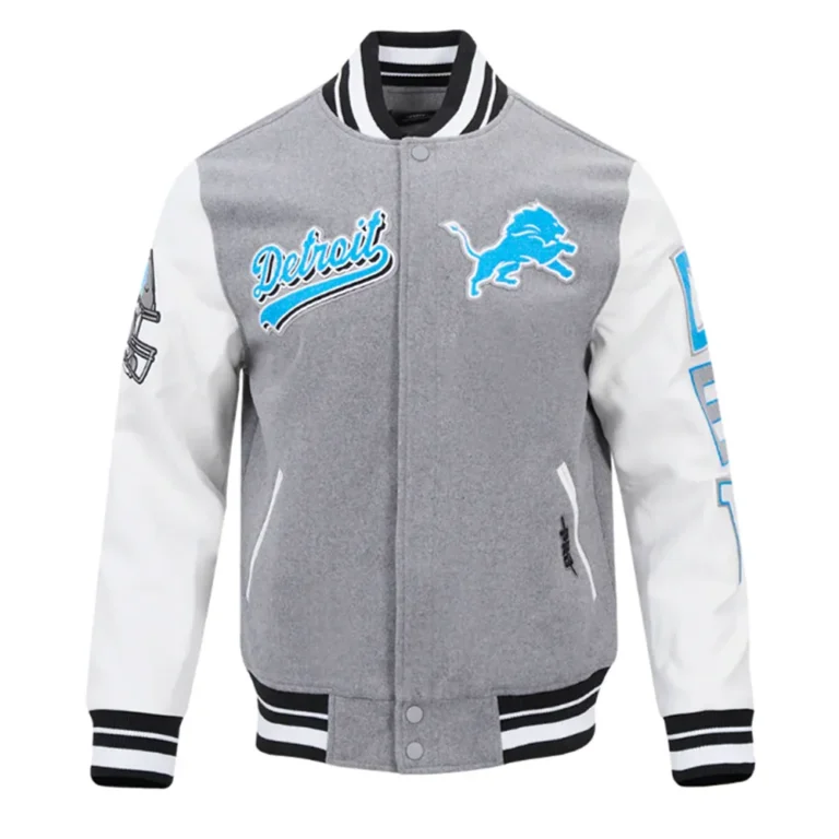 detroit-lions-script-tail-grey-and-white-varsity-jacket