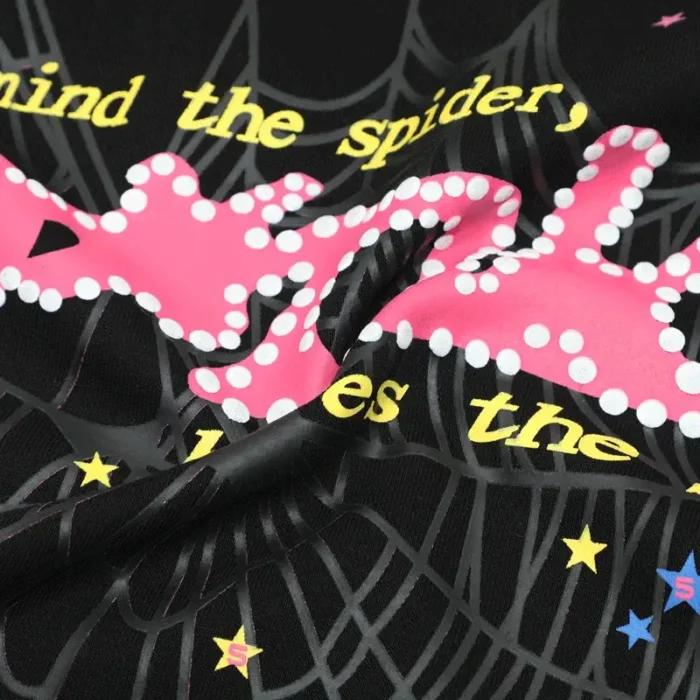 SP5DER PNK HOODIE BLACK – BLACK SP5DER HOODIE P*NK - Image 3