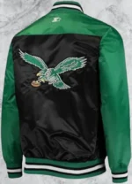 1X Vintage Varsity Windbreaker Satin Jacket Eagle Embroidered Logo Jacket, - Image 3
