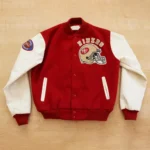 New York Yankees Black Wool Leather Jacket - Image 3
