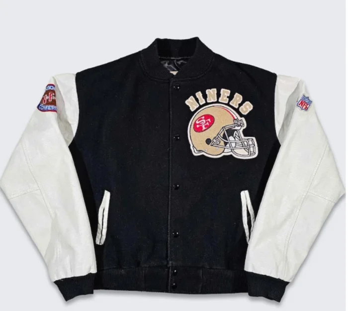 San Francisco 49ers Varsity Leather Jacket - Image 6