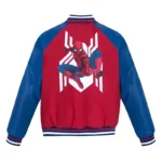 90’s Spider Man Red and Blue Varsity Jacket - Image 2