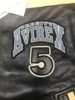 AVIREX Varsity Jacket Leather NORTHWEST WILD BEARS USA New York Men's Size XL - Image 4