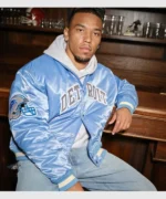 Abercrombie Detroit Lions Varsity Bomber Jacket - Image 4
