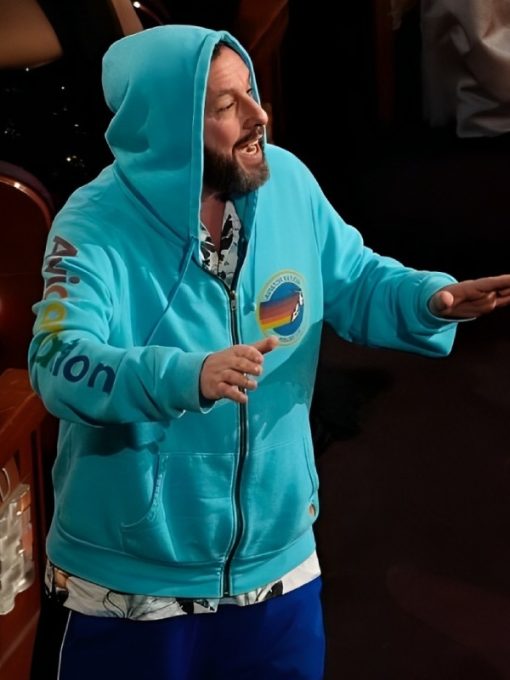 Adam Sandler Blue Hoodie Oscars 97th Academy Awards Look