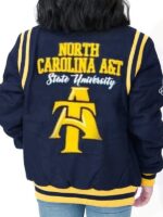 North Carolina A&T Blue Varsity Jacket - Image 2