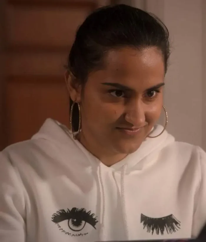 The Sex Lives of College Girls Bela Malhotra Open and Closed Eyes Hoodie - Image 3