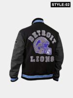 Beverly-Hills-Black-and-White-Bomber-Detroit-Lions-Jacket