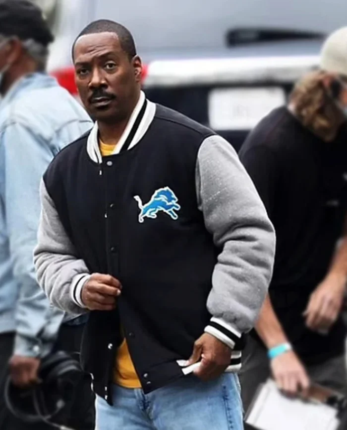 Eddie Murphy Beverly Hills Cop 4 Detroit Lions Varsity Jacket - Image 2