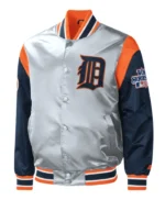 Detroit Tigers Starter Gray Satin Jacket