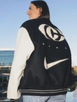 Caitlin Clark Black & Cream Varsity Jacket - Image 4