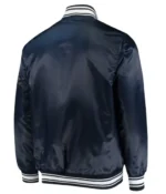 Chicago Bears Locker Room Bomber Blue Satin Jacket - Image 2
