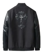 Chrome Cross Black Letterman Jacket - Image 2