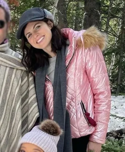 Couples-Weekend-Alexandra-Daddario-Pink-Jacket