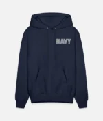 Mr. Throwback Adam Pally Navy Hoodie - Image 2