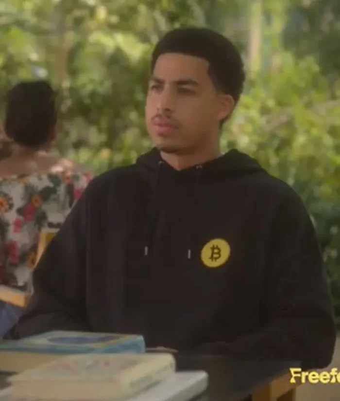 Grown-ish Andre Johnson Jr. Bitcoin Logo Hoodie - Image 1