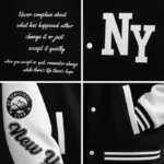 Jaqueta Masculina Varsity Baseball NY Preto Jacket - Image 3
