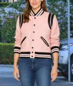 Jennifer Garner Pink Varsity Jacket