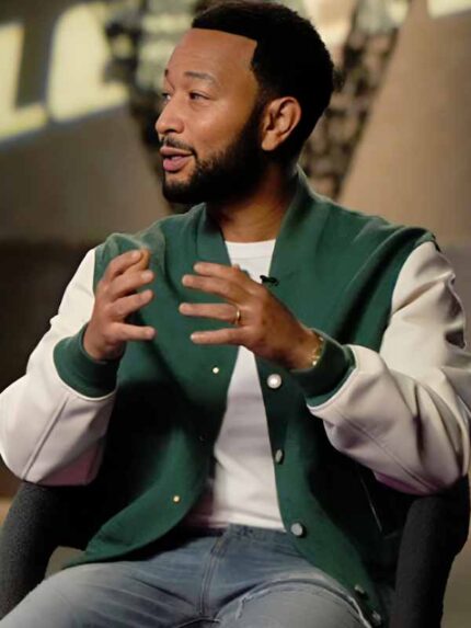 John Legend The Voice 2026 Green Varsity Jacket