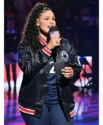 Jordin Sparks Los Angeles Clippers Game Varsity Jacket - Image 2