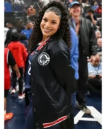 Jordin Sparks Los Angeles Clippers Game Varsity Jacket - Image 3