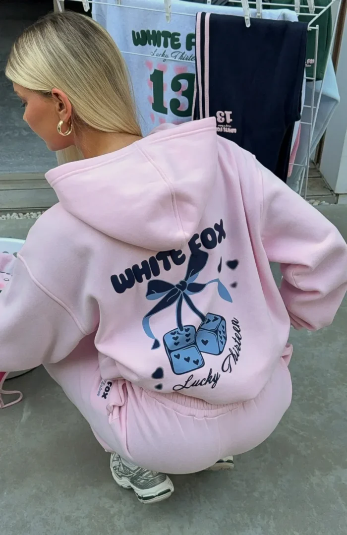 Lucky Thirteen Cheyenne Oversized Hoodie Soft Pink - Image 4