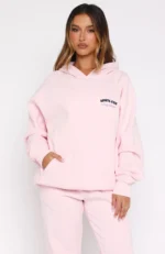 Lucky Thirteen Cheyenne Oversized Hoodie Soft Pink - Image 3