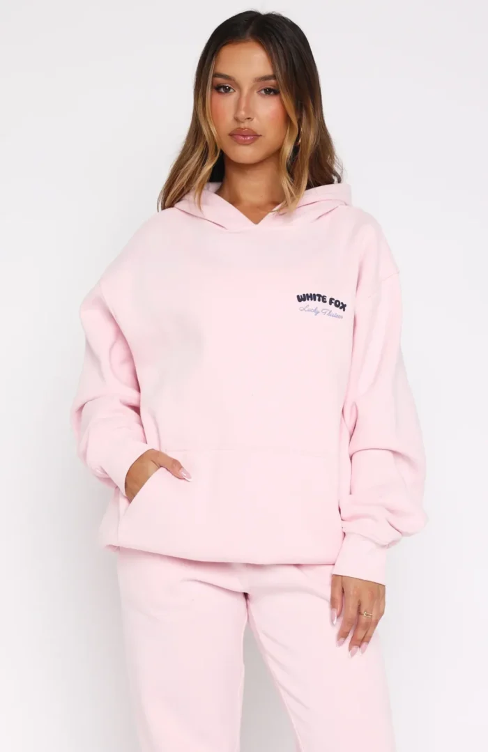 Lucky Thirteen Cheyenne Oversized Hoodie Soft Pink - Image 3