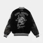 Men’s Smoke Rise Seoul Black Varsity Jacket - Image 2