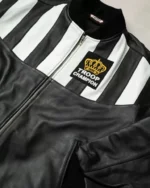 Men's Troop Champion Leather Jacket Black White Retro Hip Hop Bomber CoatView Sold History - Image 3