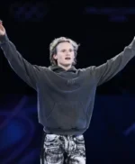 Milano Cortina 2026 Ilia Malinin Grey Hoodie - Image 2