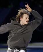 Milano Cortina 2026 Ilia Malinin Grey Hoodie - Image 3