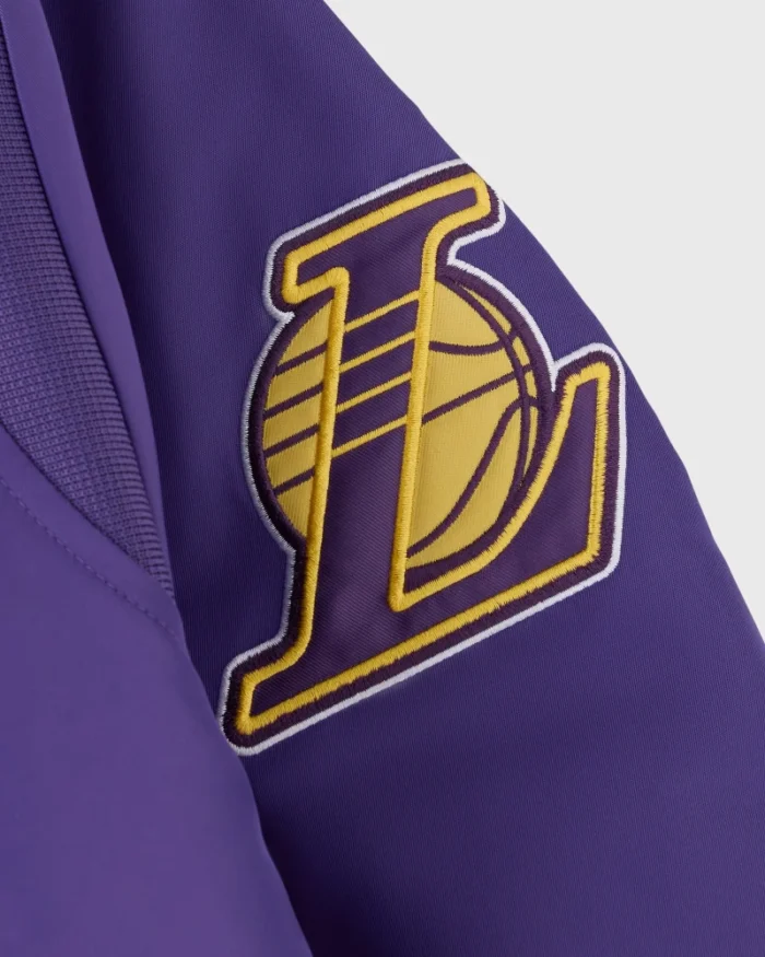 OVO x NBA Los Angeles Lakers Satin Varsity Jacket - Image 5