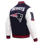 NFL NEW ENGLAND PATRIOTS MASHUP MEN'S RIB WOOL VARSITY JACKET - Image 4