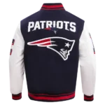 NFL NEW ENGLAND PATRIOTS MASHUP MEN'S RIB WOOL VARSITY JACKET - Image 3