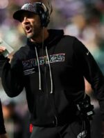 Nick Sirianni Eagles Black 2025 Crucial Catch Hoodie - Image 2