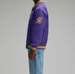 OVO x NBA Los Angeles Lakers Satin Varsity Jacket - Image 8